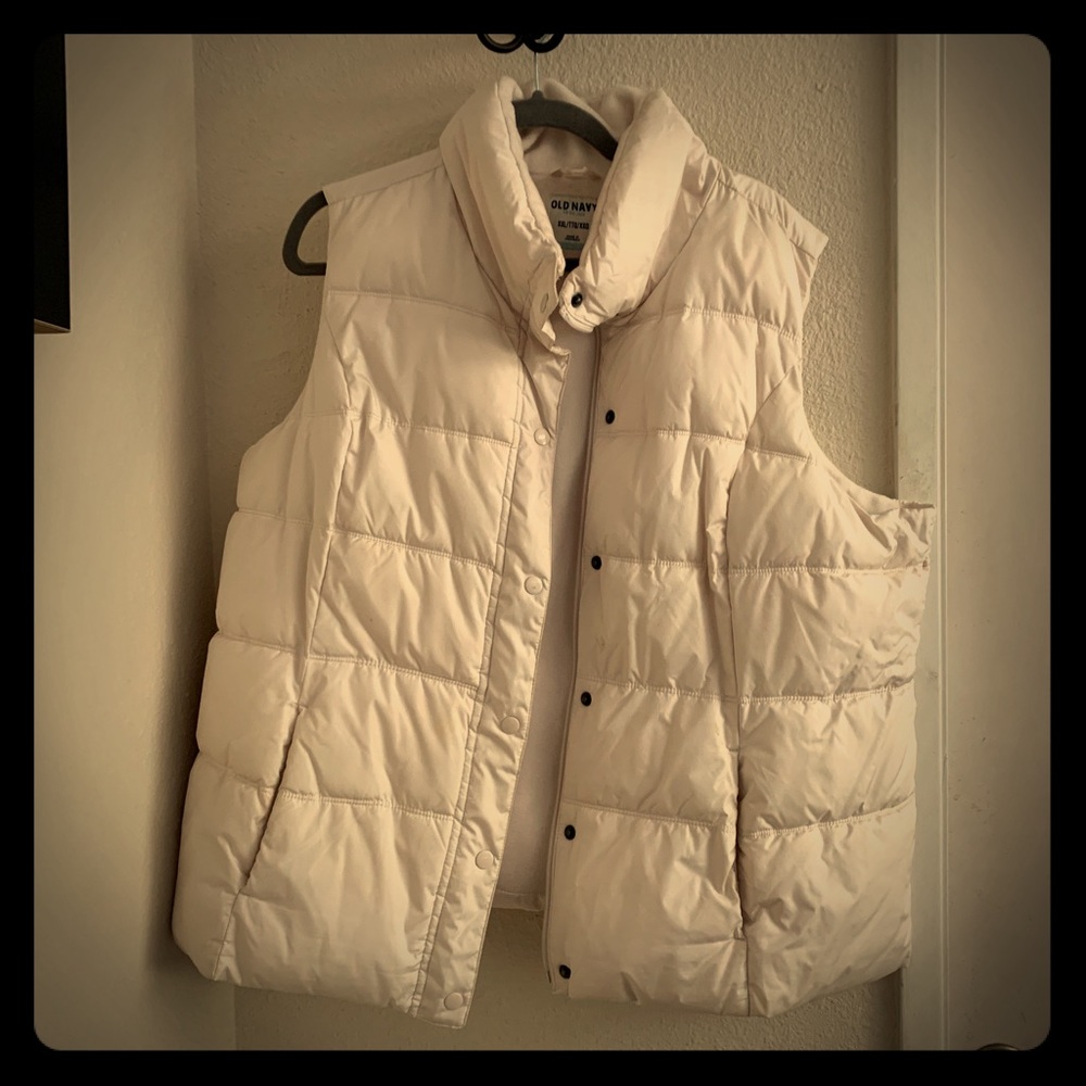 White puffy vest